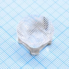 Линза с клеевой основой для светодиода 3535/3030, эфф=93%, 15°x55°, 21.58 мм H:11.4мм, PMMA