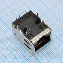Розетка 8P8C (RJ45) со светодиодами и трансформатором