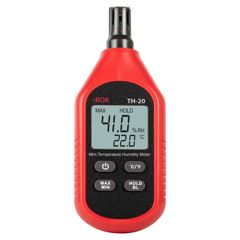 Цифровой термогигрометр, диапазон измеряемых температур -10°С...+60°C, точность ±1%, влажность 10%...95% с точностью ±3%