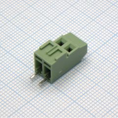 Винтовой клеммный блок c рельефной обоймой, 2 контакта. Серия DG381H-3.81
