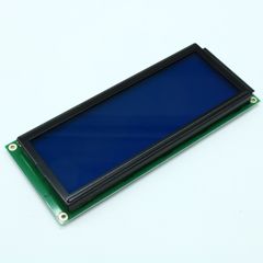 ЖКИ знакосинтезирующий 20 x 4, STN Синий Негативный/прозрачный светодиодная подсветка белая, размеры 146x62.5 мм, видимая область 123.5x43 мм, -20...70°C, контактные площадки сверху 18 выводов