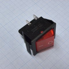 Переключатель ON-OFF с подсветкой 15A 250VAC 10000 циклов плоская кнопка красная