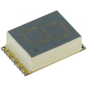 1 разрядный сегментный индикатор smd 7,62мм/зеленый/570нм/1.4-3.1мкд/ОК