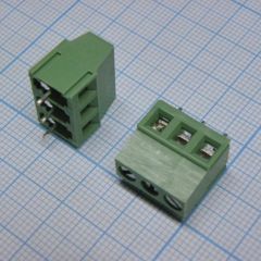 Винтовой клеммный блок c рельефной обоймой, 3 контакта. Серия DG500-5.0