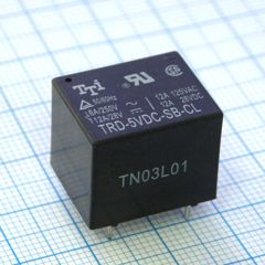 миниатюрное 5VDC, 6A/250VAC 12А/28VDC, 1переключение