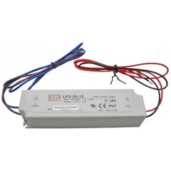 AC-DC, 36Вт, IP67, вход 90…264В AC, выход 12В/3А,изоляция 3000В AC, в кожухе 148х40х30мм, -30…+75°С