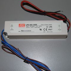 AC-DC, 58.8Вт, стабилизация тока, IP67, вход 90…264В AC, выход 1400мА/9…42В, изоляция 3000В AC, в кожухе 162х42х30мм, -30…+70°С