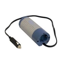 DC-AC с USB, 100Вт, Рпик=200Вт, Uвх=10 - 15В DC, Uвых=230В АС, в кожухе диам 65*170мм, вес 0.55кГ, 0…+40С