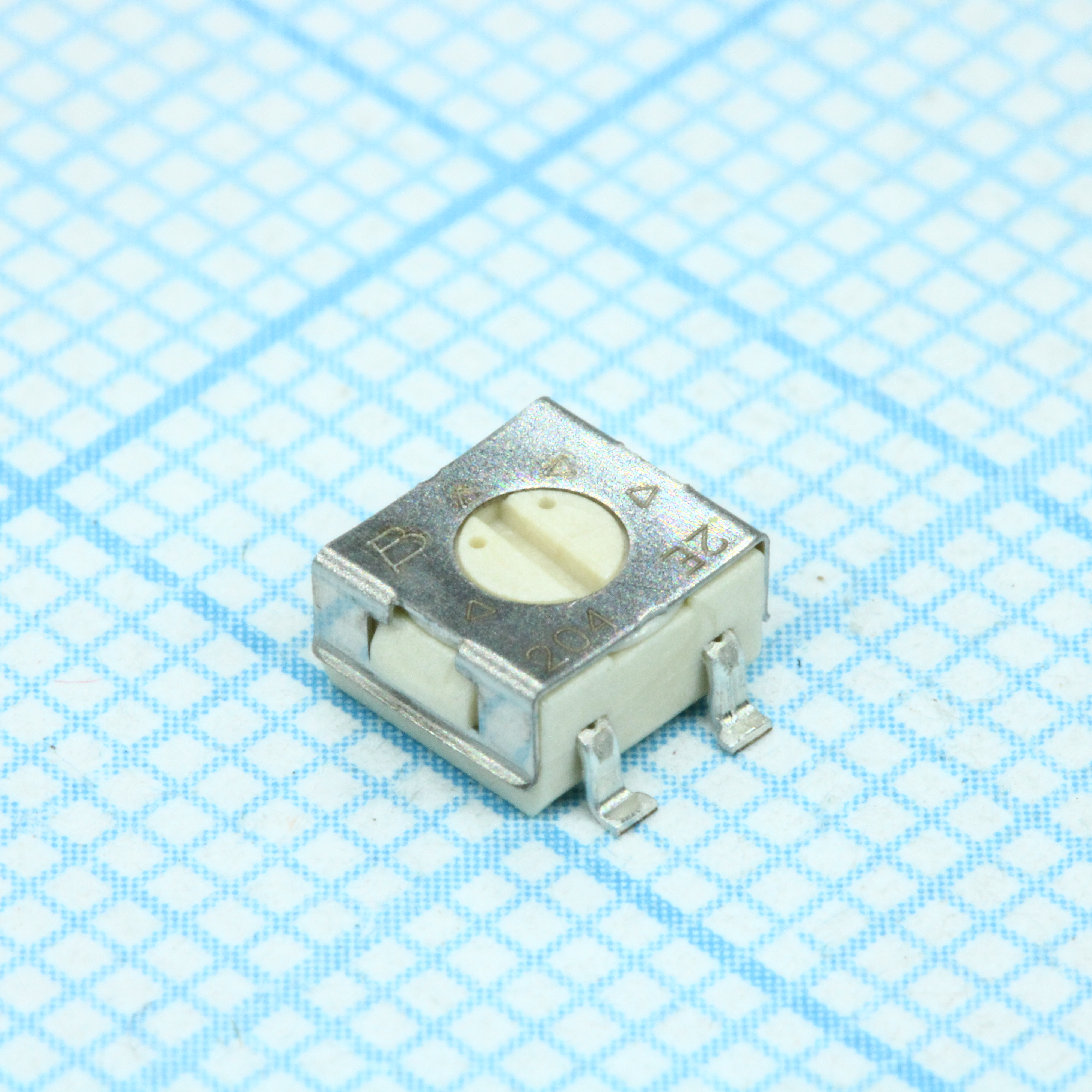 Потенциометр однооборотный керметный 200кОм 0.25Вт SMD