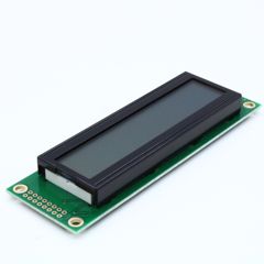 ЖКИ знакосинтезирующий 20 x 2, STN Серый Позитивный/прозрачно-отражающий светодиодная подсветка желто-зеленая размеры 116x37 мм, видимая область 85x18.6 мм, -20...70°C, контактные площадки 2 ряда слева 16 выводов