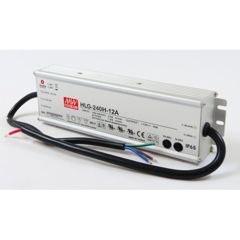 AC-DC led, 192Вт, выход 12В/16А, рег. выхода 11.2…12.8В/8…16A, вход 90…305В AC, 47…63Гц/127…431В DC, ККМ, IP65, изоляция 3750В AC, в кожухе 244х68х39мм, -40…+70°С