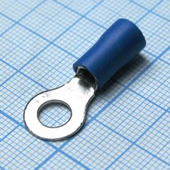наконечник кабельный кольцевой с изоляцией d=6.4мм, сеч. пров.4.0-6.0мм2