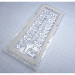 Групповая линза 2x6 под 12 светодиодов LG Innotek серии LEMWA33X, уличная овальная диаграмма направленности, в комплекте силиконовая прокладка, эфф=94%, 173x71,4x9,17мм