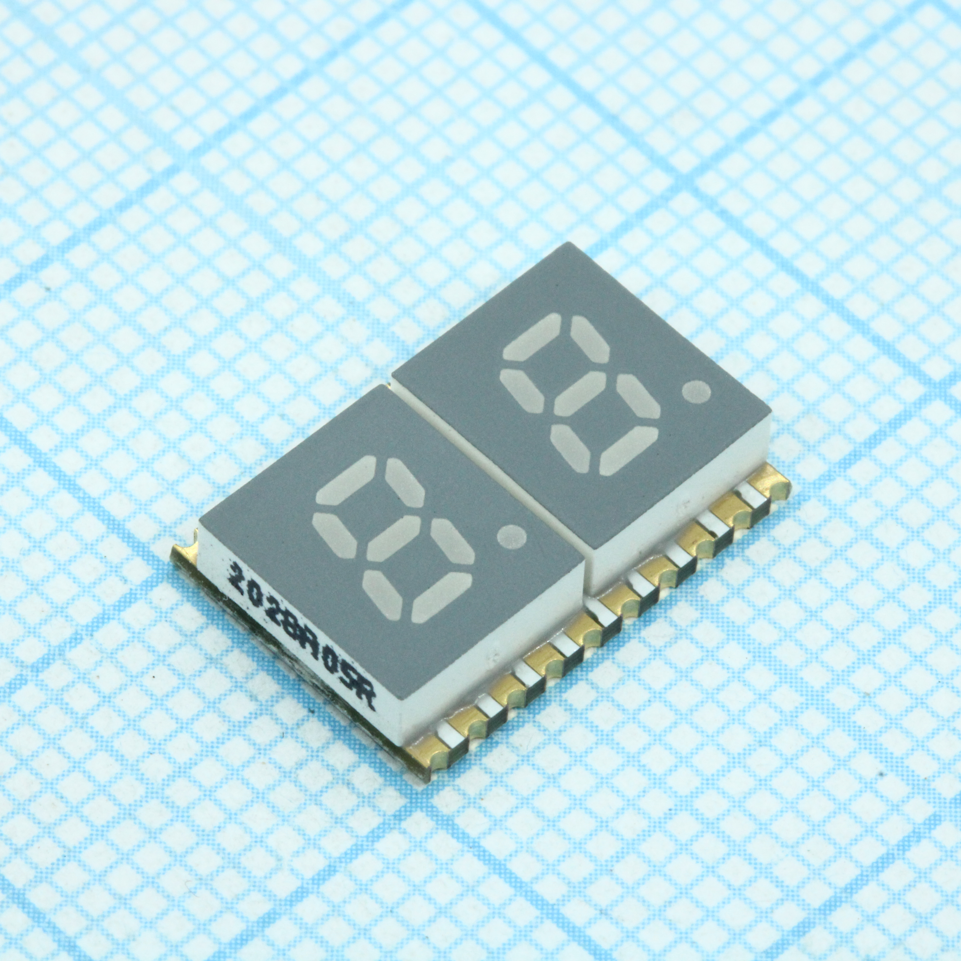 2-х разрядный сегментный индикатор smd 5,08мм/красный/630нм/14-30мкд/ОА
