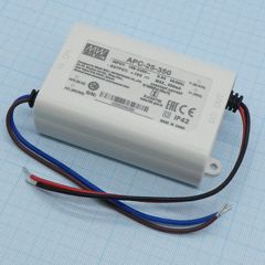AC-DC, 24.5Вт, токовый выход, вход 90…264В AC, выход 350мА/25…70В, изоляция 3750В AC, в кожухе 84х57х29.5мм, -30…+70°С