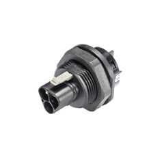 Вилочный разъем в панель, М25, 3 полюса, тип фиксации провода: винтовой, номинальные характеристики: 250/400V, 20A,цвет корпуса:черный,цвет контактной вставки: черный, серия RST Classic