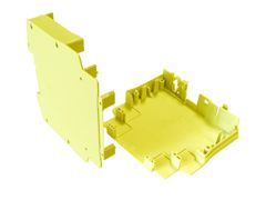 Боковая секция корпуса для РЭА, габариты, Ш х В х Г (мм): 22,5 x 96,5 x 91,5 , пластик, цвет: желтый, серия wiebox COMPACT