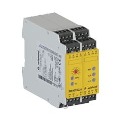 SNV4074SL-A 30S.DC 24V.одноканальное или двухканальное управление, автоматический/ручной сброс с контролем переключателя сброса, 2 цепи тока с немедленным переключением, 2 цепи включения с задержкой выключения, не перезапускаемые, 2 контакта сигнализации