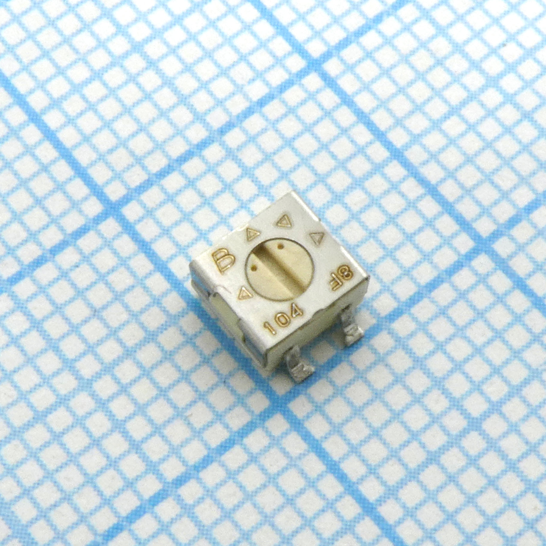 Потенциометр однооборотный керметный 100кОм 0.25Вт SMD