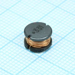 Катушка индуктивности SMD проволочная, на ферритовом сердечнике 330мкГн ±10% 1кГц 12Q-добротность 400мА лента на катушке