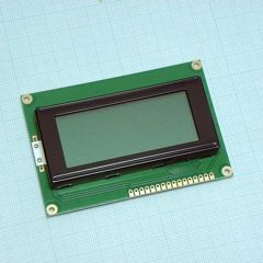 ЖКИ знакосинтезирующий 16 x 4, англо-русский, желто-зеленая подсветка, 6:00, -20..+70 °С, 87 x 60 мм, KS0066 (HD44780)