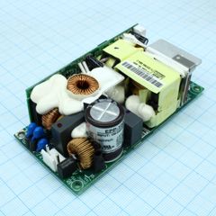 AC-DC, 75.6Вт (вент. 100Вт), ККМ, вход 90…264V AC, 47…63Гц /127…370В DC, выход 12В/6.3A (вент. 8.5А), рег. вых 11.76…12.6В, изоляция 3000В AC, открытая плата 102х51х29мм, -30…+70°С, доп. выход 12В/0.3А