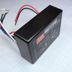 DC/DC LED повышающий, вход 9…18В, выход 12…86В/0.35А, КПД до 91%, вход On/Off/DIMM, 75x53x22.7мм, проводные выводы, -40…60°C, пластик