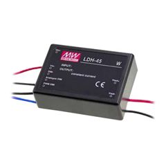 DC/DC LED повышающий, вход 18…32В, выход 21…43В/1.05А, КПД до 95%, вход On/Off/DIMM, 75x53x22.7мм, проводные выводы, -40…70°C, пластик
