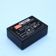 DC/DC LED повышающий, вход 18…32В, выход 21…126В/0.35А, КПД до 93%, вход On/Off/DIMM, 75x53x22.7мм, DIP, -40…70°C, пластик