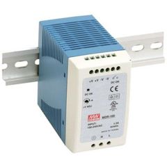 Преобразователь AC-DC на DIN-рейку  100Вт, выход 48В/2A, рег. вых 48…56В, вход 85…264V AC, 47…63Гц /120…370В DC, изоляция 3000В AC, в кожухе  55х90х100мм, -10…+60°С