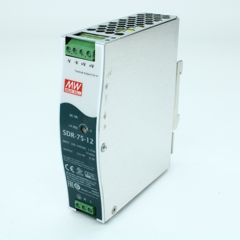 Преобразователь AC-DC на DIN-рейку  75Вт, выход 12В/6.3A (пиковый 9.375А), рег. вых 12...14В, вход 88…264V AC, 47…63Гц /124…370В DC, изоляция 3000В AC, в кожухе  32х125.2х102мм, -30…+70°С