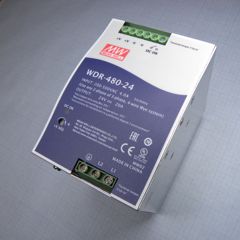 Преобразователь AC-DC на DIN-рейку  480Вт, вход 180…550V AC, 47…63Гц /254…780V DC, выход 24В/0…20A, рег. вых=24…28В, изоляция 3000В AC, в кожухе  85.5х125.2х128.5мм, -30…+70°С