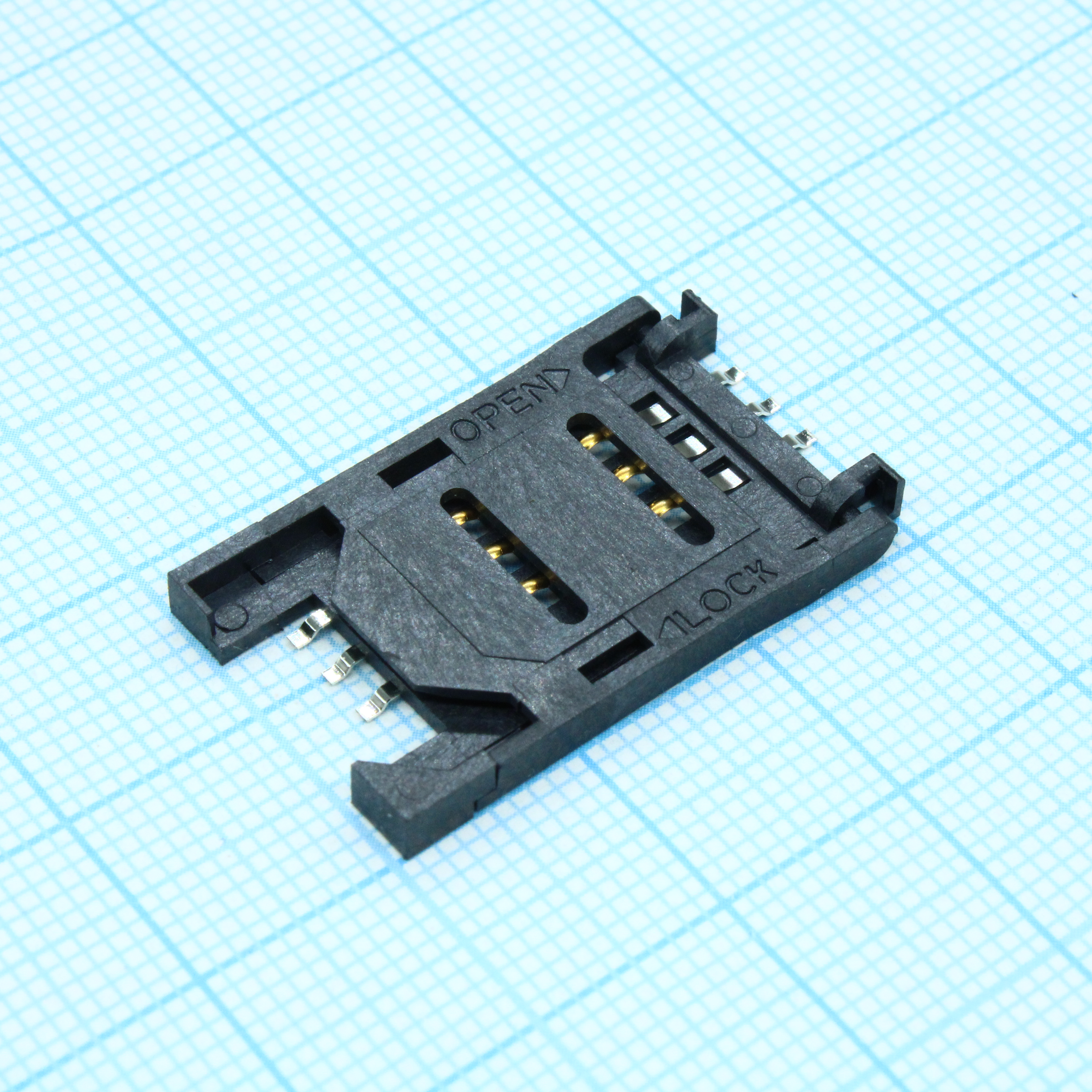 SIM Card Connector Type; Without peg;Taping;6P;RoHS