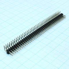 Соединитель штыревой, вилка на плату двухрядная угловая 80pin(2x40), шаг 2.54мм