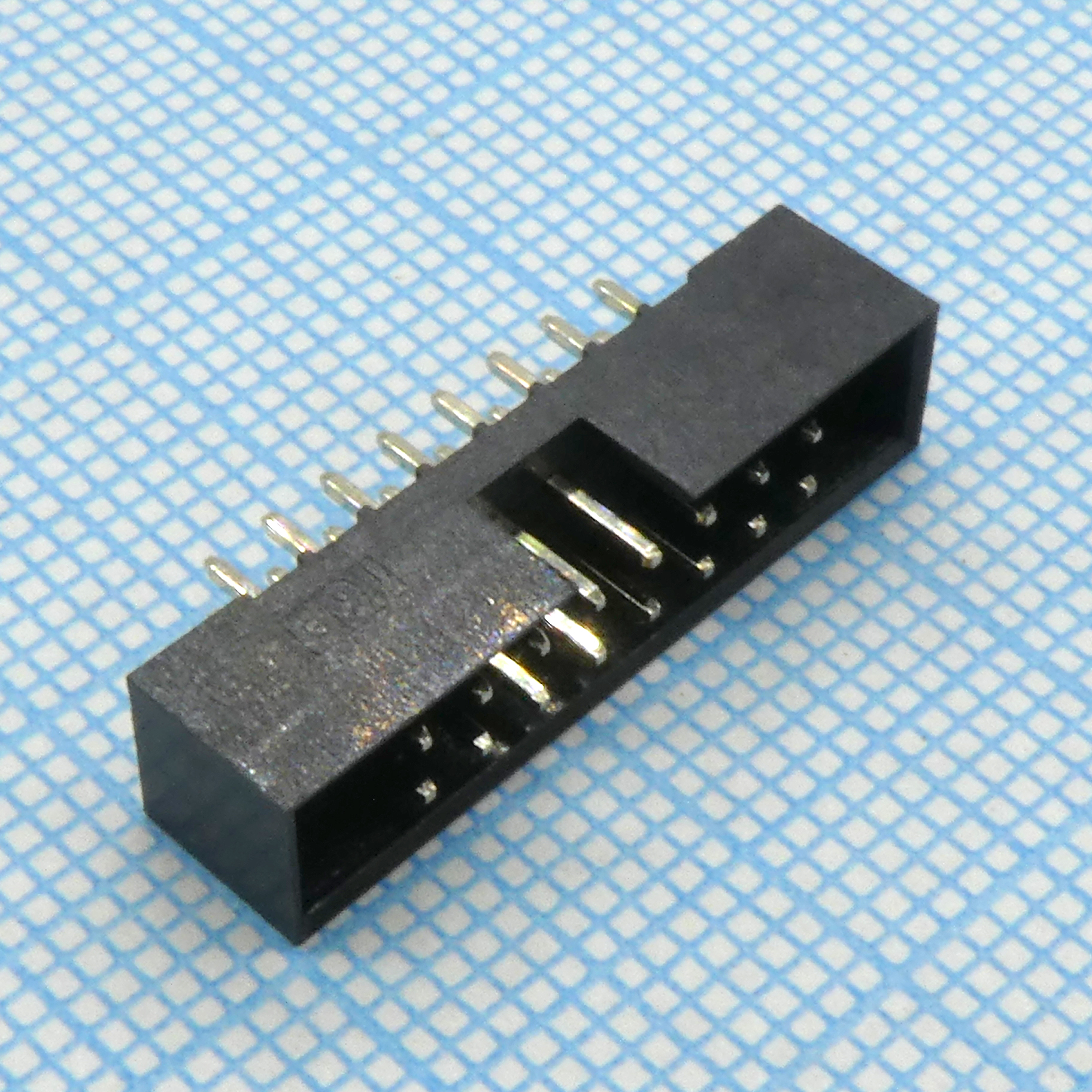 IDC2 разъем, вилка на плату прямая двухрядная 16pin(2x8)., шаг 2.00мм