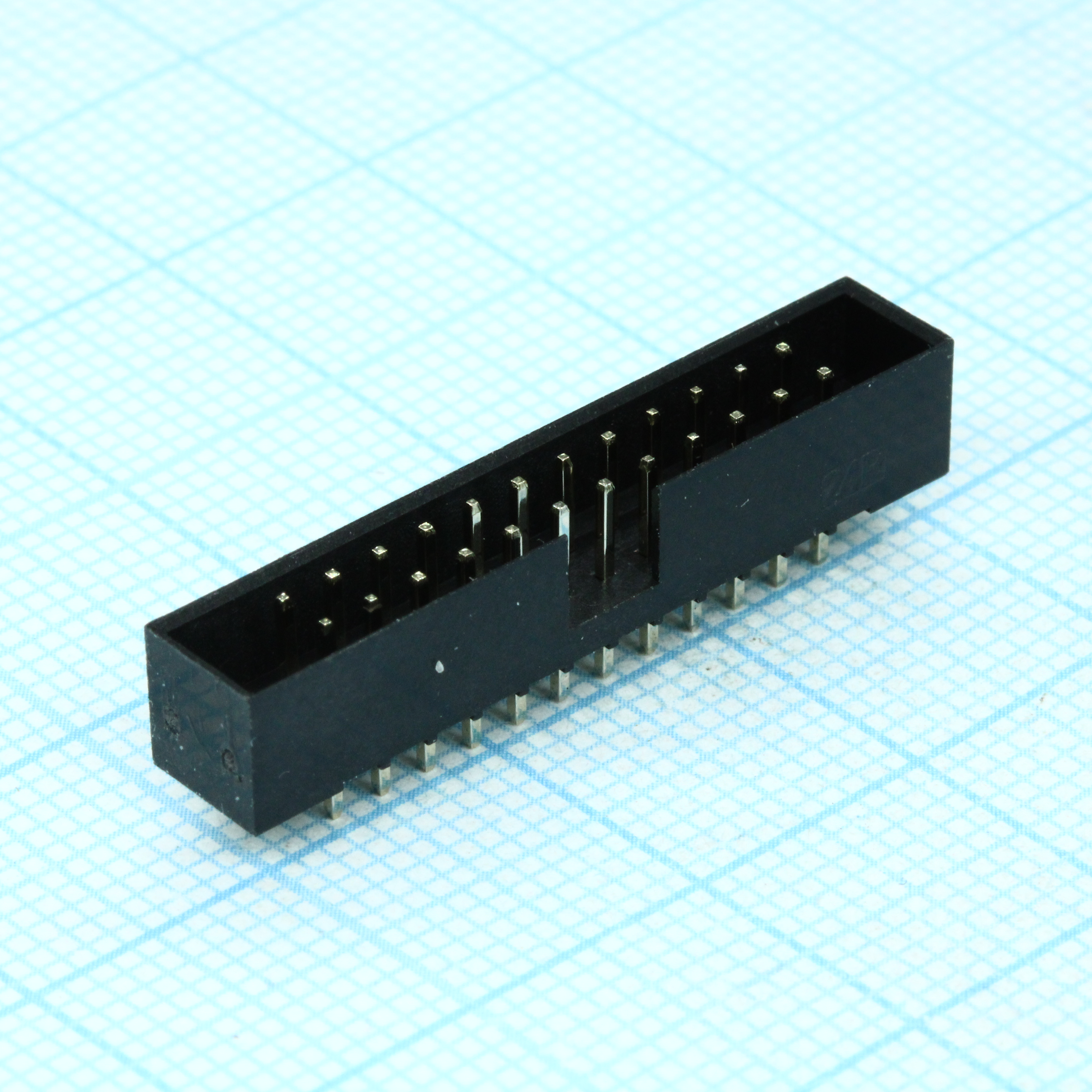 IDC2 разъем, вилка на плату прямая двухрядная 24pin(2x12)., шаг 2.00мм
