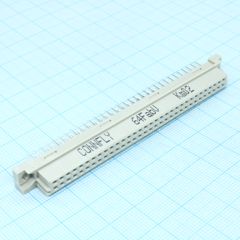 Разъем (розетка)  DIN 41612 тип B 64pin (2х32), шаг 2.54мм двухрядный прямой  (ряд АB)