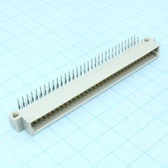 Разъем (вилка)  DIN 41612 тип B 64pin (2х32), шаг 2.54мм двухрядный угловой (ряд АB)