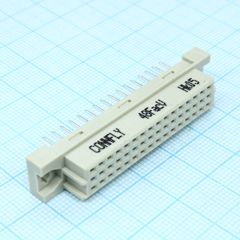 Разъем (розетка)  DIN 41612 тип R 48pin (3х16), шаг 2.54мм трехрядный прямой (ряд АC)
