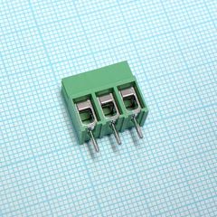 Винтовой клеммный блок с защитой провода, 3 контакта. Серия DG302-5.0