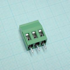 Винтовой клеммный блок c рельефной обоймой, 3 контакта. Серия DG130-5.0