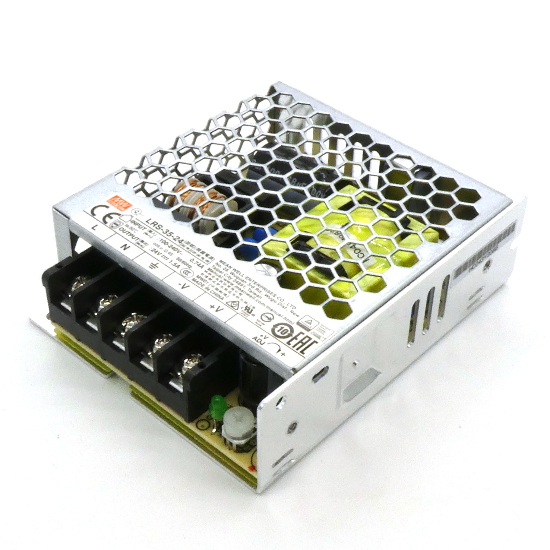 AC-DC, 36Вт, вход 85…264В AC, 47…63Гц / 120…370 В DC, выход 24В/1.5A, рег. вых ±10% , изоляция 3750В AC, в кожухе 99х82х30мм, -30…+70°С