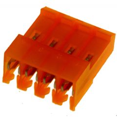 Разъем типа провод-плата, 18 AWG, 3.96 мм, 4 контакт(-ов), Гнездо, Серия MTA-156, IDC / IDT
