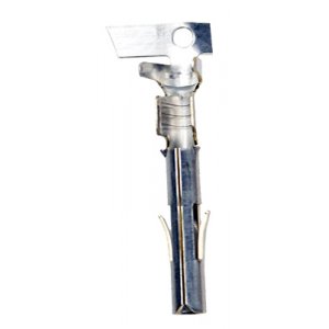 Контакт разъема Mini-Universal MATE-N-LOK; Тип: Контакт розетки; Ток: 13 А; Напряжение: 600 В; Монтаж: Обжим; Провод AWG: 1