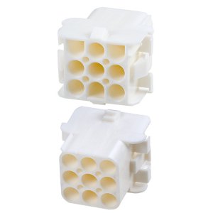 Корпус разъема Universal MATE-N-LOK, вилка 9PIN, Matrix (Nylon, UL 94V-0) без контактов, шаг 6.35 мм