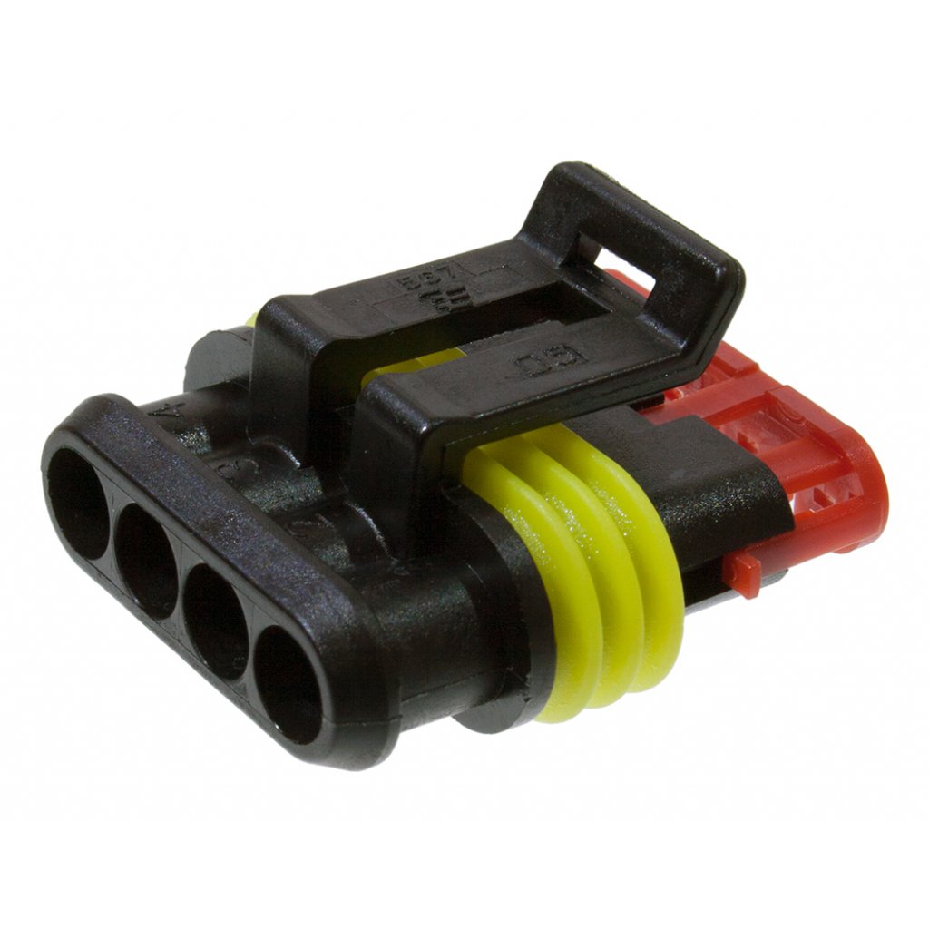 Корпус разъема, серия SUPERSEAL 1.5, розетка, 4 контакта, шаг-6мм