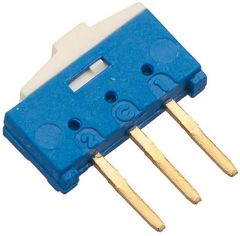 Переключатель движковый вертикальный (ON-ON) 0.2A 24VDC, 2000 циклов, монтаж в отверстие