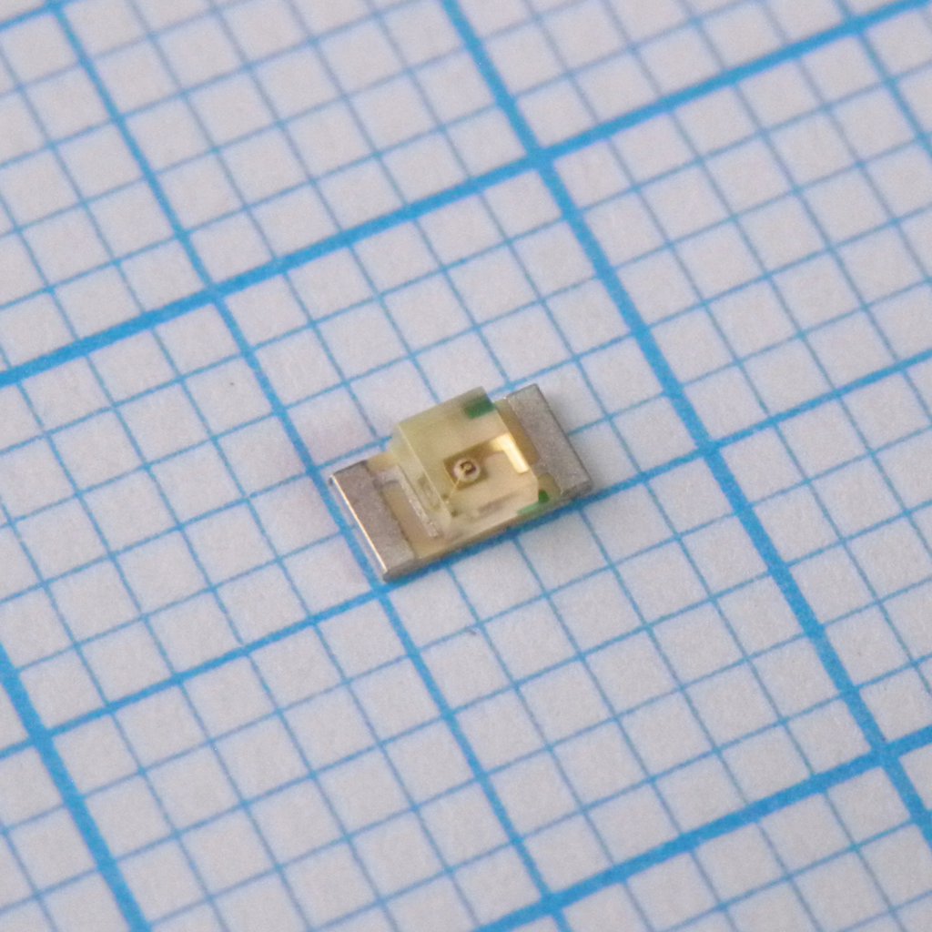 Светодиод smd 3,2х1,6мм/желтый/590нм/80-150мкд/прозрачный/140°