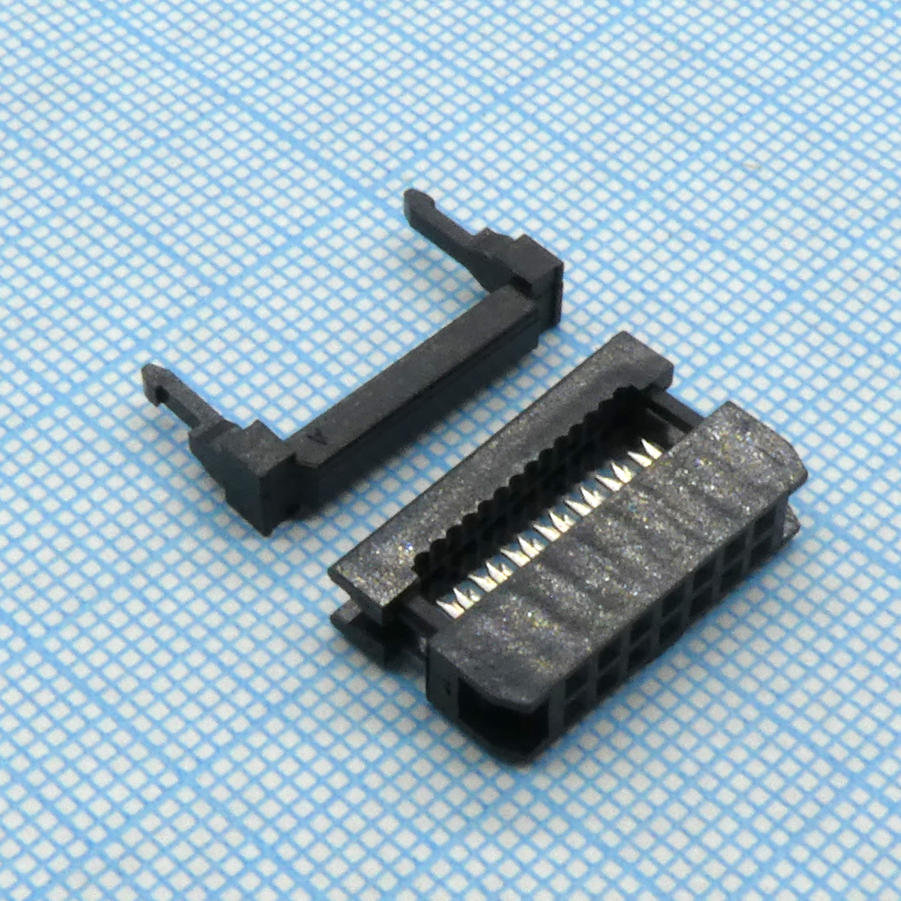 IDC разъем, розетка на плоский шлейф 14pin(2x7), шаг 2.00мм