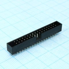IDC2 разъем, вилка на плату прямая двухрядная 34pin(2x17)., шаг 2.00мм